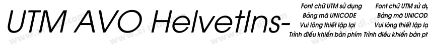 UTM AVO HelvetIns字体转换
